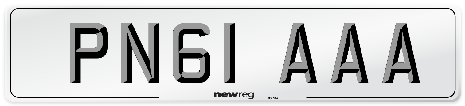 PN61 AAA Number Plate from New Reg